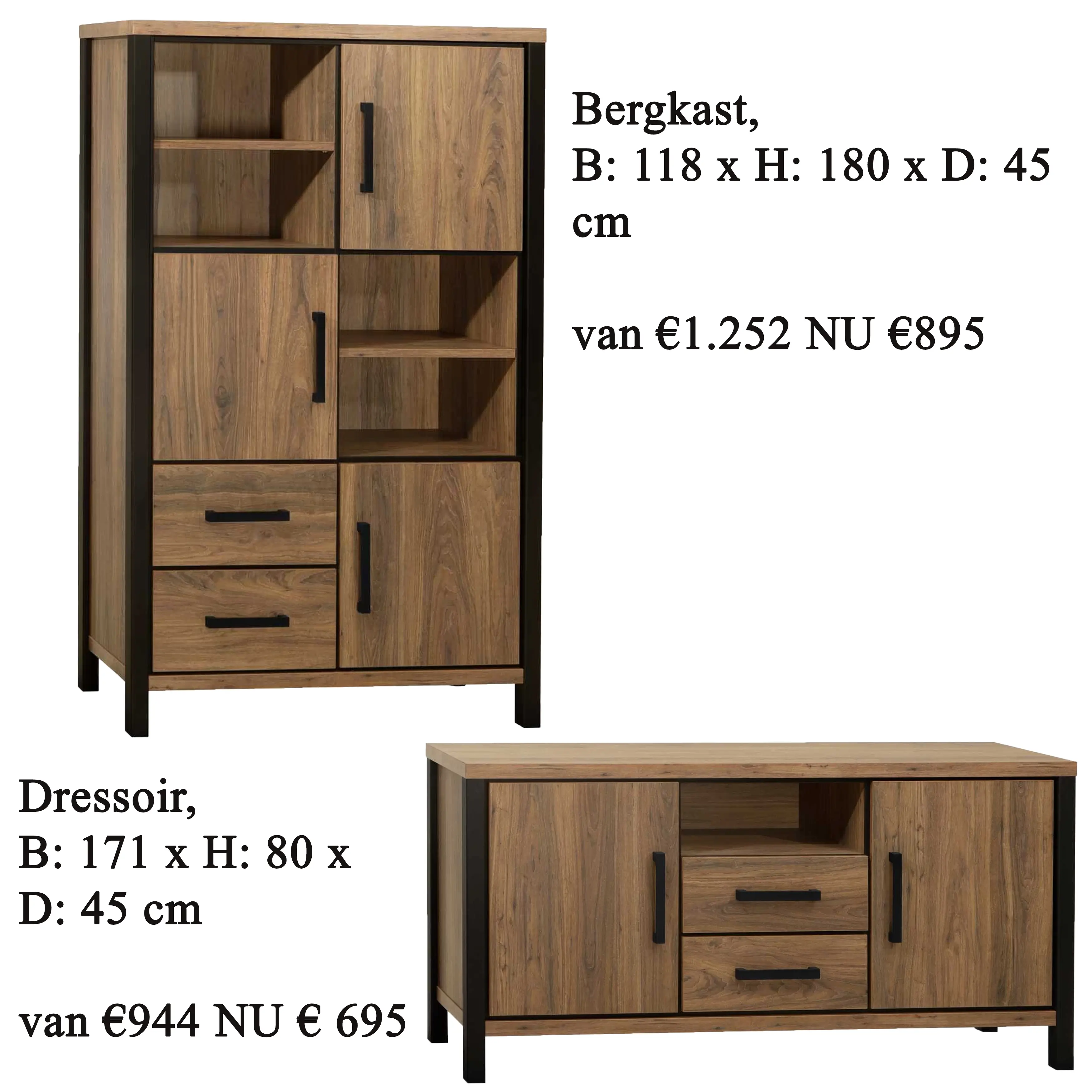 Afhaal showroommodellen, set Novara 